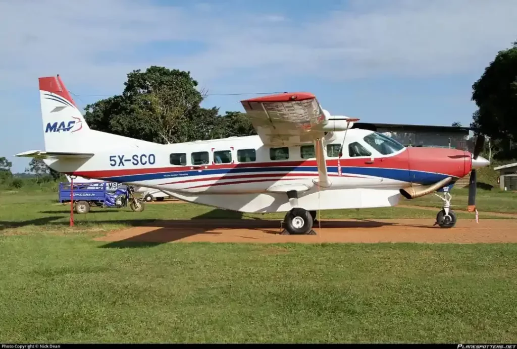 The Mission Aviation Aircraft taking off at Kajjansi Airfield in Wakiso District