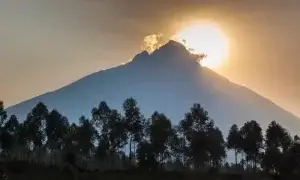 The Virunga volcano in Kisoro District, Southwestern Uganda