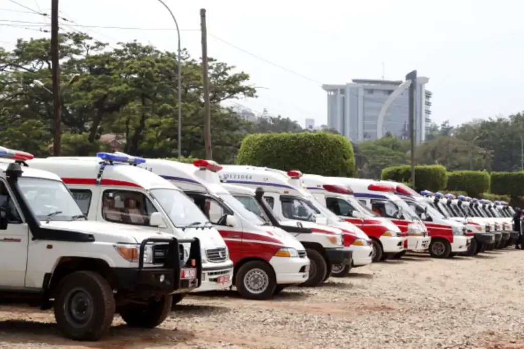 The newly purchased ambulances