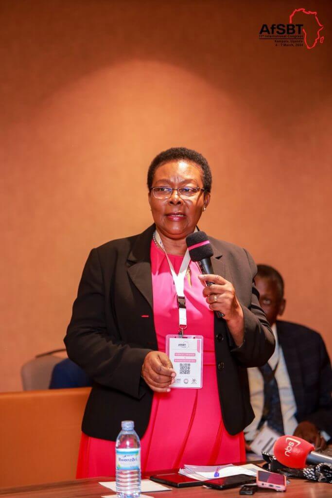 The Executive Director, Uganda Blood Transfusion Services (UBTS), Dr. Dorothy Kyeyune
